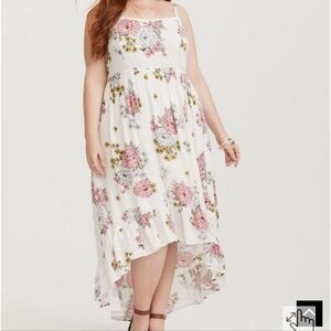TORRID Hi-Lo Guaze Floral Print Dress - Torrid Size 1 (1X)